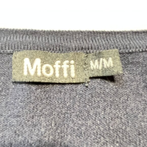 🌼Elegant Moffi Size M Navy Sweater with Daisy Embroidery, crew neck cozy - Picture 4 of 8